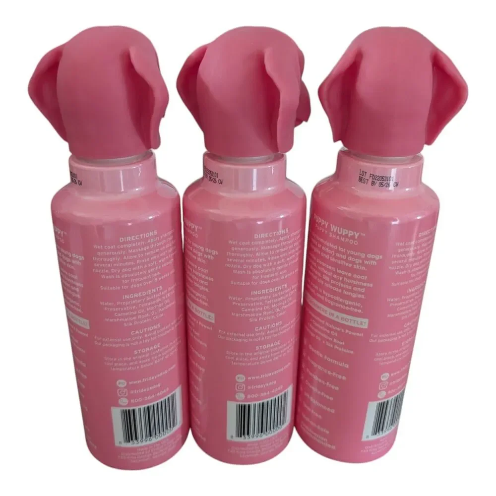 3X Fridays Dog Puppy Wuppy Puppy Shampoo For Dogs 12oz New Set Of 3 Total